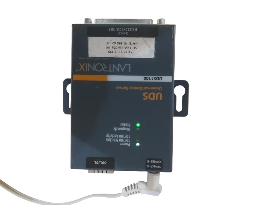 LANTRONIX UDS1100 Device Server.  Ethernet to serial RS232 / RS422/ RS485