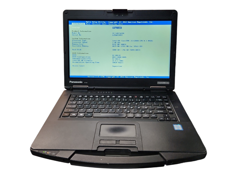 Panasonic Toughbook CF-54, i5-6300U, 8GB RAM, 1TB + 256GB, 10020 Hours  Lap200