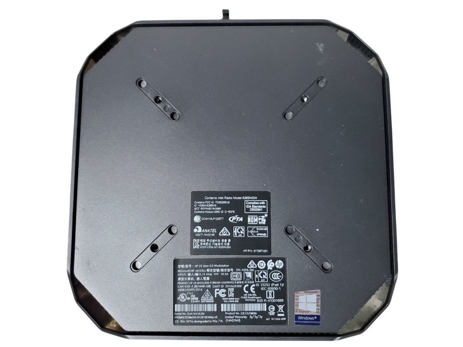 HP Z2 Mini G3 Workstation Intel i7 7700 3.60GHz 16GB RAM 256GB SSD