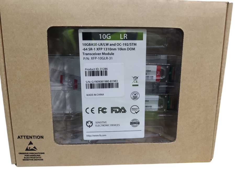 Lot 2x 10GBASE-LR XFP 1310nm 10km DOM  Transceiver