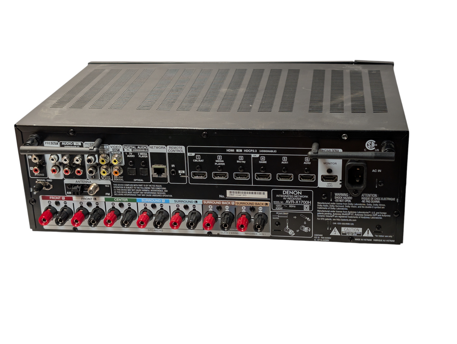 DENON AVR-X1700H 8K HDMI Network Integrated AV Receiver 7.2 PLEASE READ  -