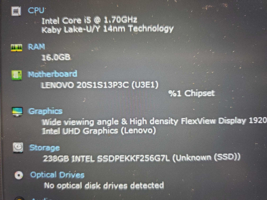 Lenovo ThinkPad T14 Gen 1 TOUCH Core i5-10310U@1.70GHz 16GB RAM 256GB SSD  Lap200