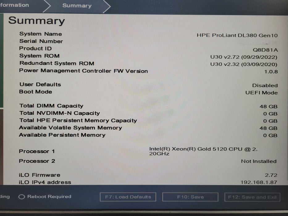 HP ProLiant DL380 Gen 10 1x Xeon Gold 5120 @ 2.20 48GB DDR4 E208i-p SR Gen  !