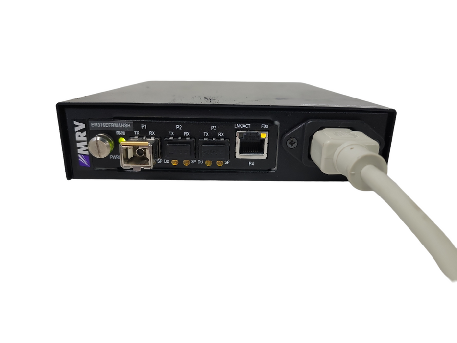 MRV Fiber Driver Base NC316BU 1 AC w/ MRV EM316EUSM Module Q