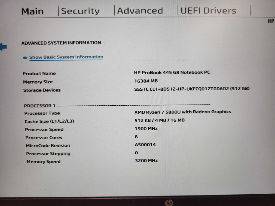 HP ProBook 445 G8 AMD Ryzen 7 5800U 16GB RAM 512GB SSD READ $ Lap200