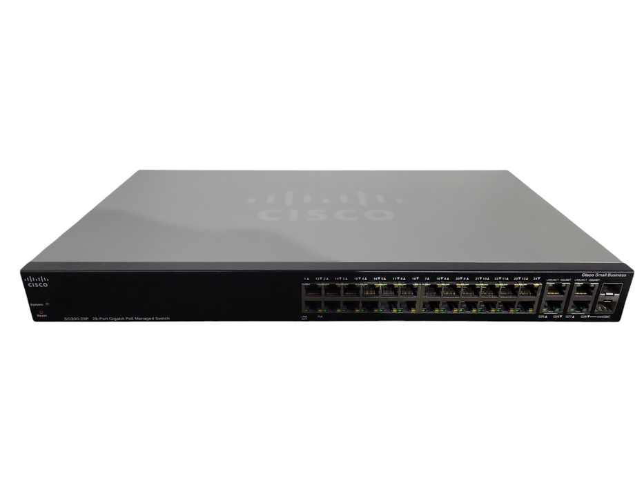 Cisco SG300-28P 28-Port Gigabit PoE Managed Switch SRW2024P-K9 !