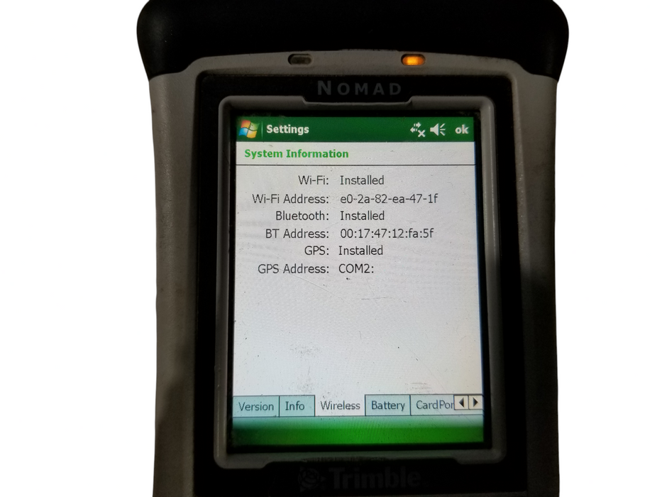 Trimble Nomad900 Rugged PDA/Data Collector w/Built-in BarcodeScanner *READ* Q