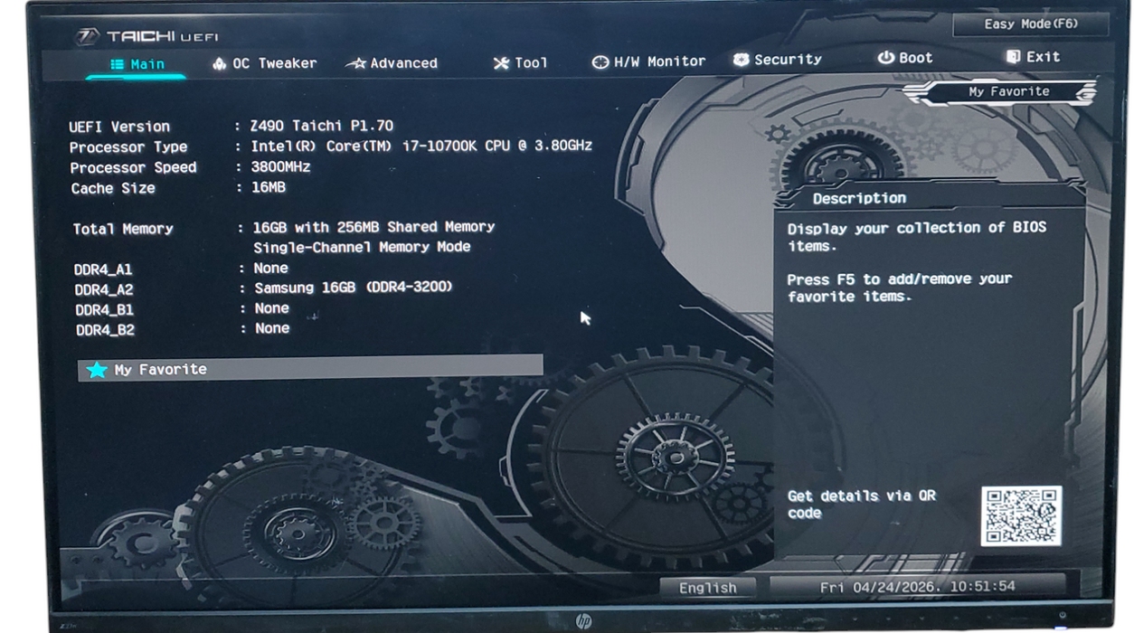 Boxx Apexx S3 Desktop intel core i7-10700K 3.8GHz 16GB No SSD/GPU TWR