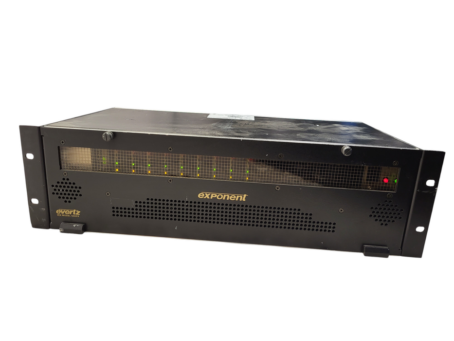 Evertz 500FR Exponent High Density Distribution Frame w/ 9x 500DA2Q, 1x 500FC  $