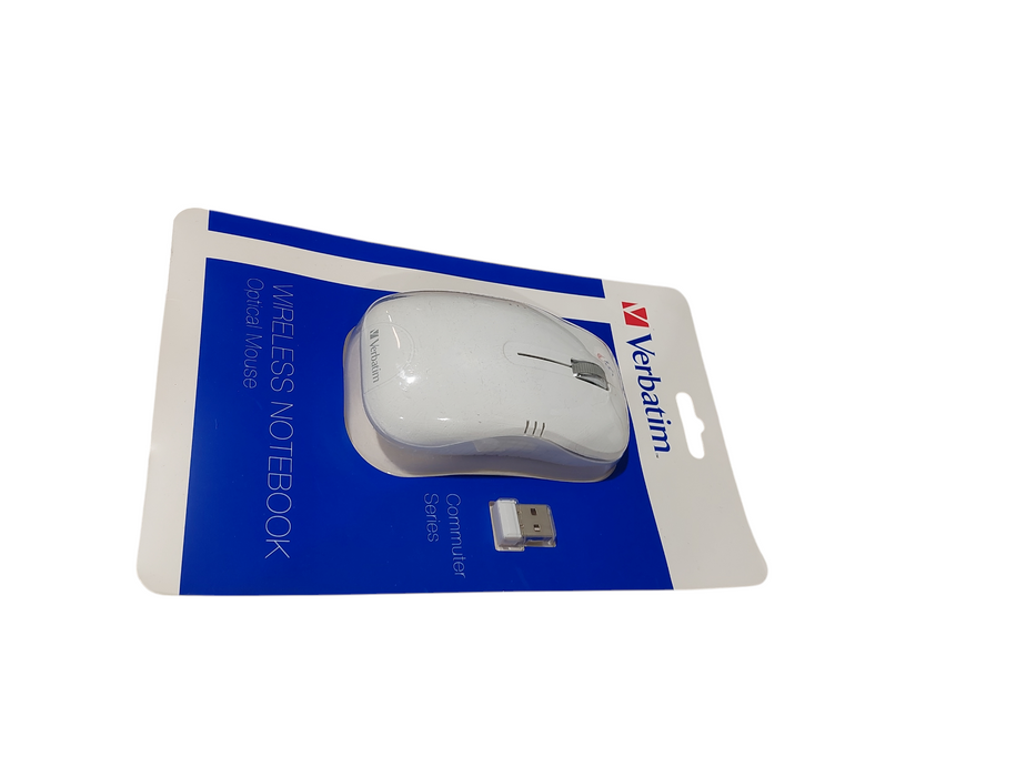 Verbatim Wireless Notebook Commuter Series Optical Mouse  White ( New )  Q=
