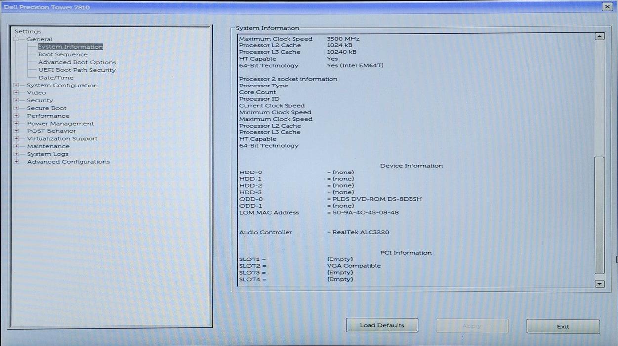 Dell Precision T7810, Xeon E5-1620v4, 32GB DDR4, M2000, No HDD, 685W PSU