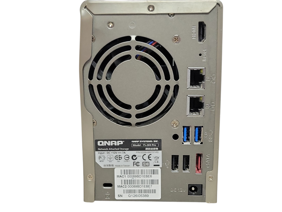 QNAP TS-269 Pro NAS 2x 4TB HDD, No power adapter, READ _