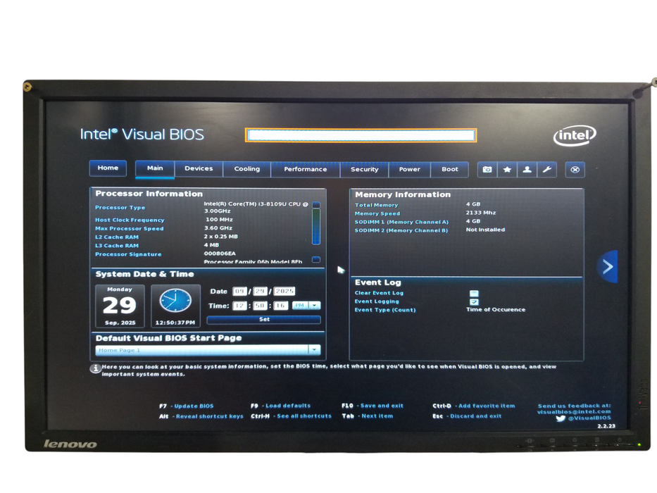 Intel NUC NUC8BEK i3-8109U CPU 4GB RAM 256GB SSD