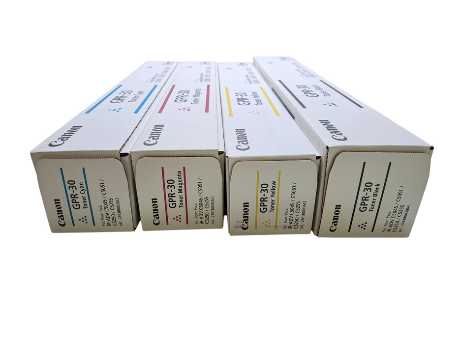 Genuine Canon GPR-30 Toner Cartridge Set - Black/Cyan/Magenta/Yellow Q)