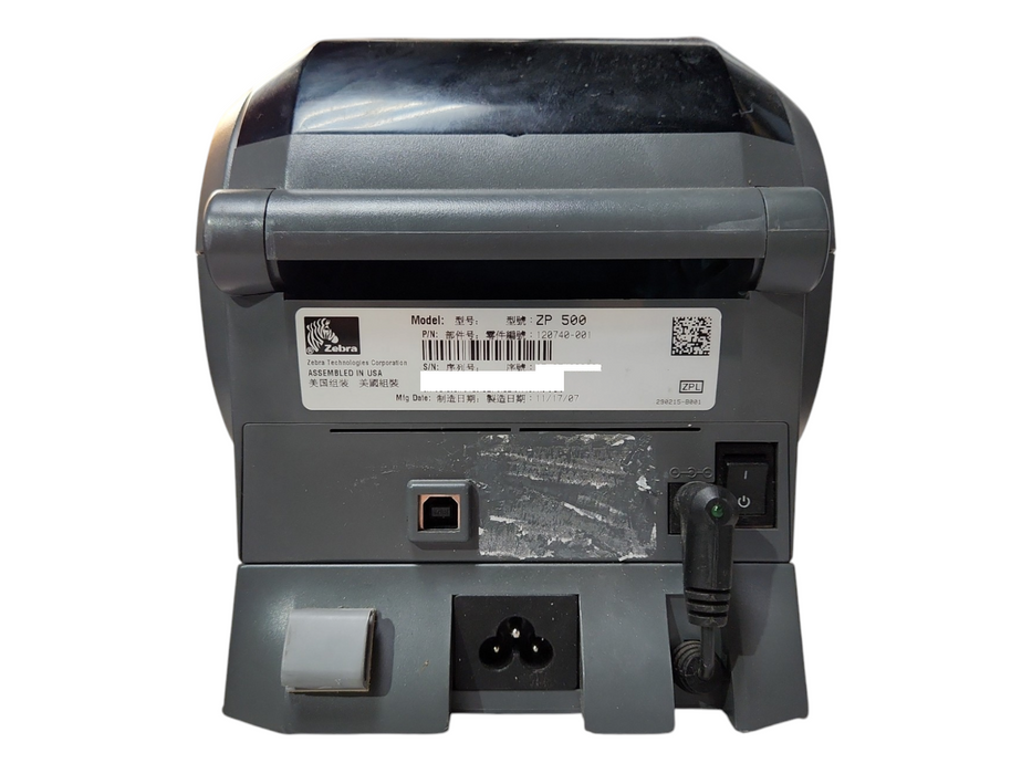 Zebra ZP 500 Thermal Barcode Label Printer, 120740-001