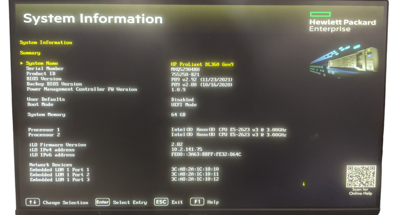 HP ProLiant DL360p Gen9 | 2x Xeon E5-2623 v3 | 32GB DDR4 | No HDD | No RAID