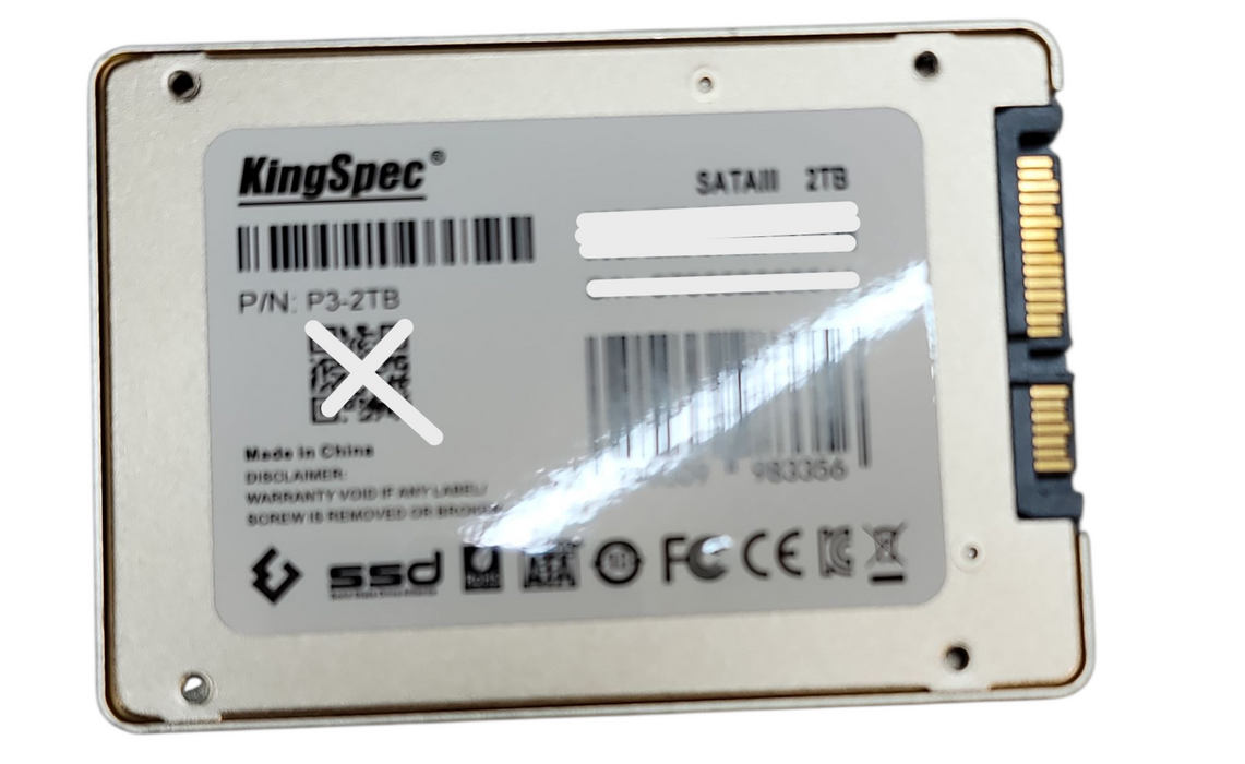 2TB SATA III 2.5" KingSpec 3D NAND SSD - P3-2TB Q+