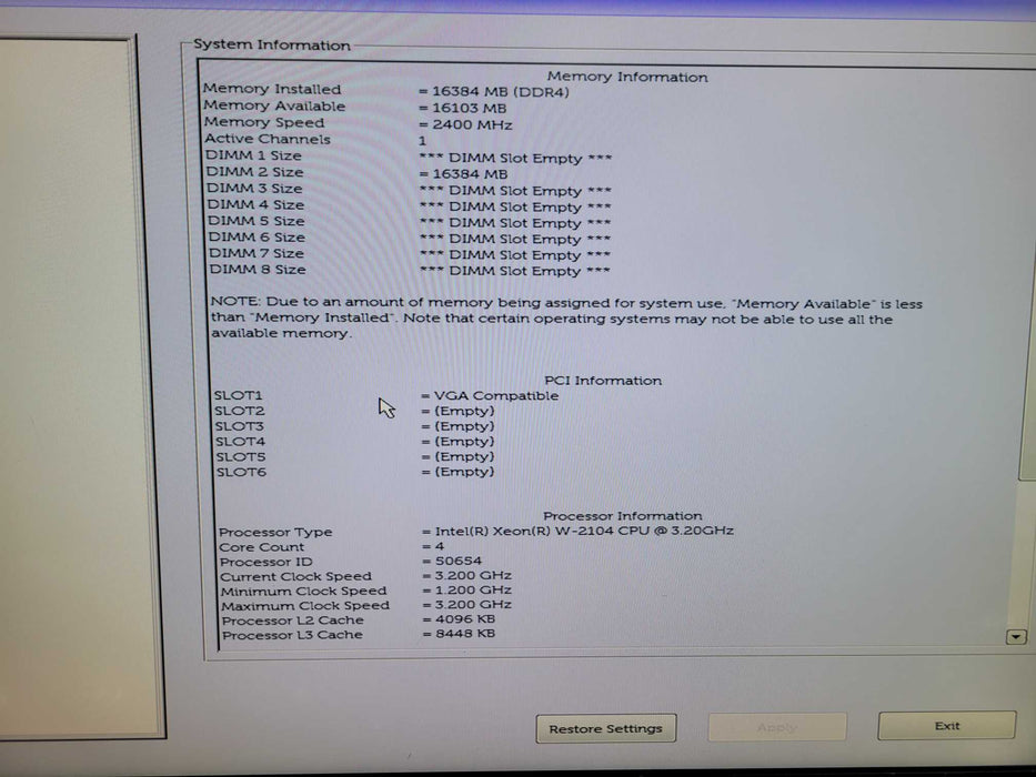 Dell Precision T5820 - Xeon W-2104 16GB DDR4 NO HDD NO GPU 425W PSU %