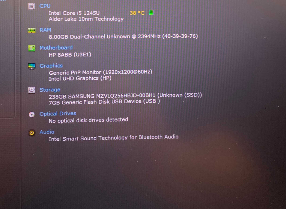 HP EliteBook 840 G9 14" i5-1245U@1.60GHz 8GB DDR5 256SSD BIOS Locked READ!  Lap200