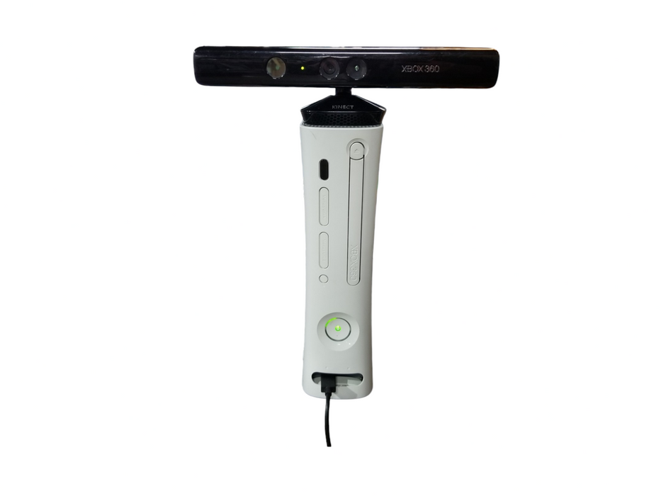 Microsoft Xbox 360 + 3 Wireless Controllers + Kinect Camera W/ All adapters
