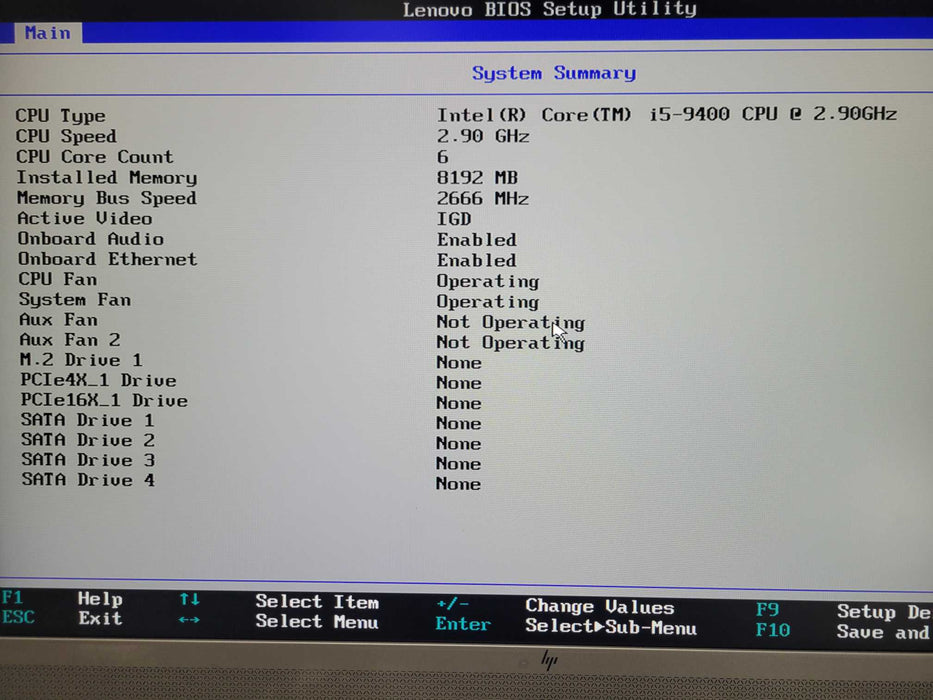 Lenovo ThinkStation P330 SFF, i5-9400 CPU 2.90GHz 8GB RAM - No HDD _
