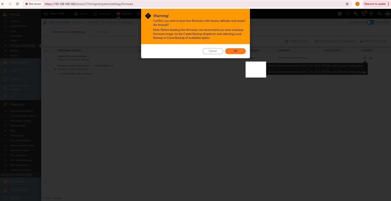 SonicWall NSA 2700 16-Port Network Security/Firewall Appliance 1RK51-109 _