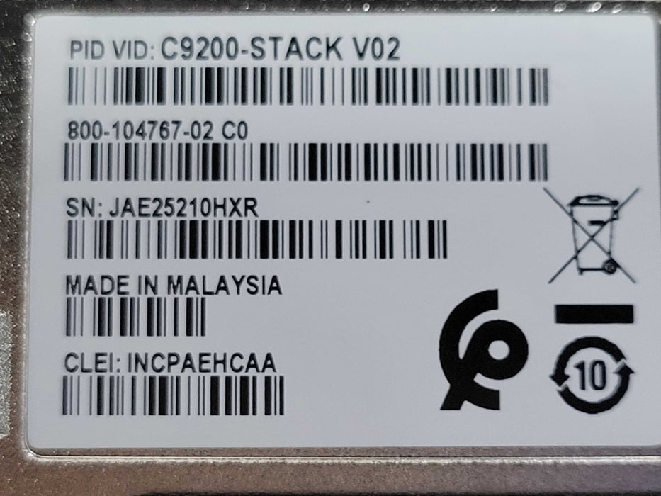 Cisco C9200L-48T-4X-E, 48-Port Gig, 4x 10G SFP+, 2x C9200-STACK, 1x PSU _