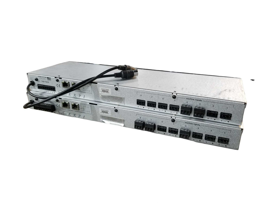Lot 2x Biamp Audia EXPI 8 Input Expander W/ Rackmount Ears