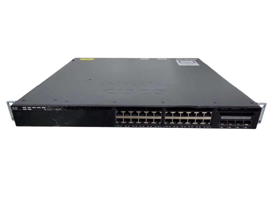 Cisco WS-C3650-24PS-S | 24-Port Gigabit PoE+ | 4x SFP, 2x PSU Network Switch !