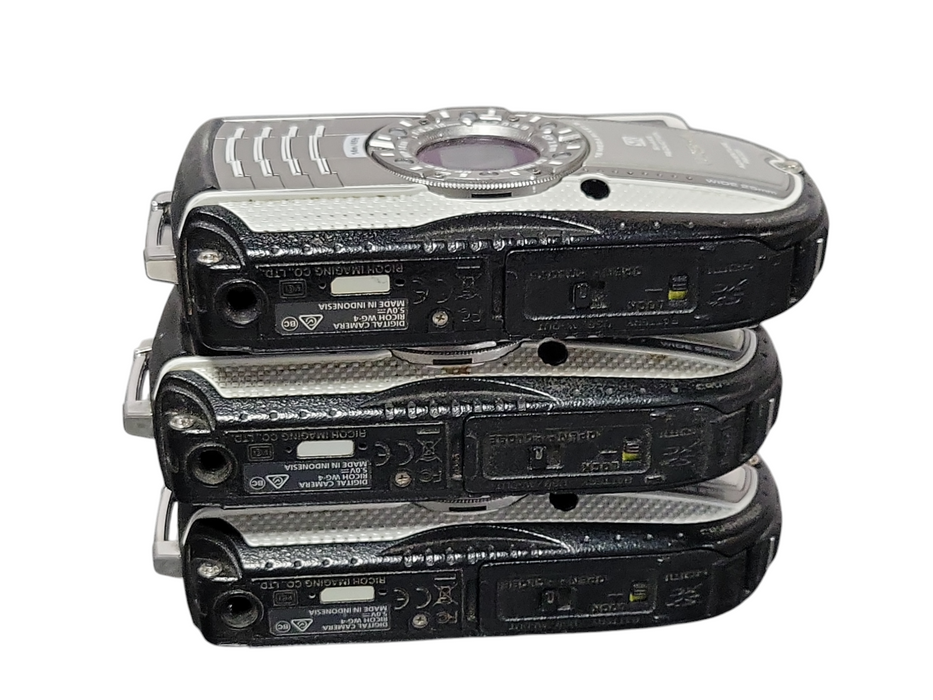 Lot of 3x Ricoh WG-4 Waterproof Shockproof Coldproof Camera, READ _