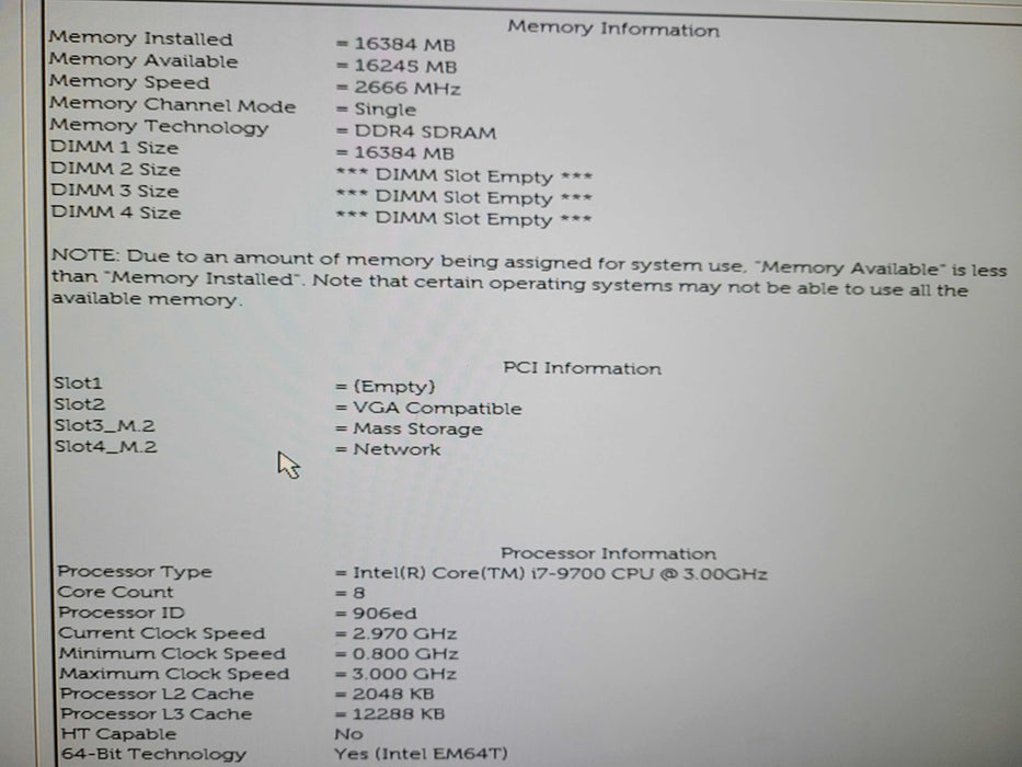 Dell Optiplex 5070 SFF PC Intel i7-9700 @3.0Ghz 16GB DDR4 256GB NVme !