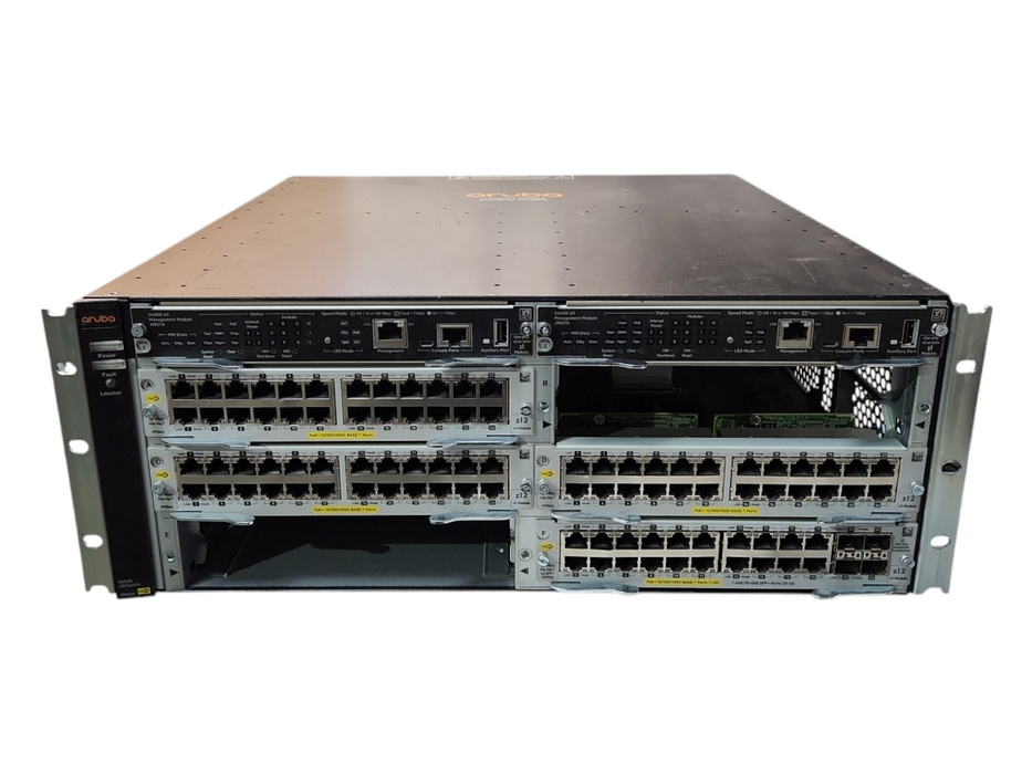 HPE Aruba J9850A 2x Management Module 3x J9986A, 1x J9990A, 2x J9830B PSUs