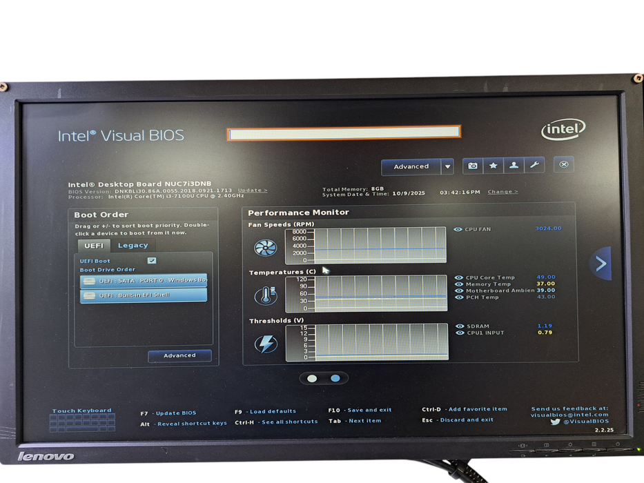 Intel NUC7i3DNH Mini PC | Intel Core i3-7100U CPU, 8GB DDR4, 128GB SSD )