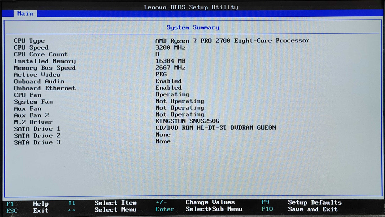 Lenovo ThinkCentre M725s, Ryzen 7 PRO 2700, 16GB DDR4, GT 730, 250GB NVMe