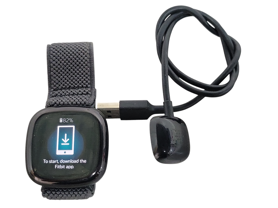 Fitbit Versa 3 Health Fitness Smartwatch with charger _