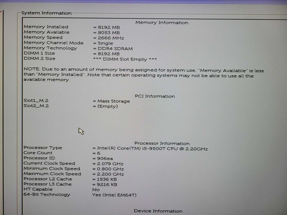 Dell OptiPlex 7070 USFF | Core i5-9500T @2.2GHz, 8GB DDR4, 256GB NVMe !