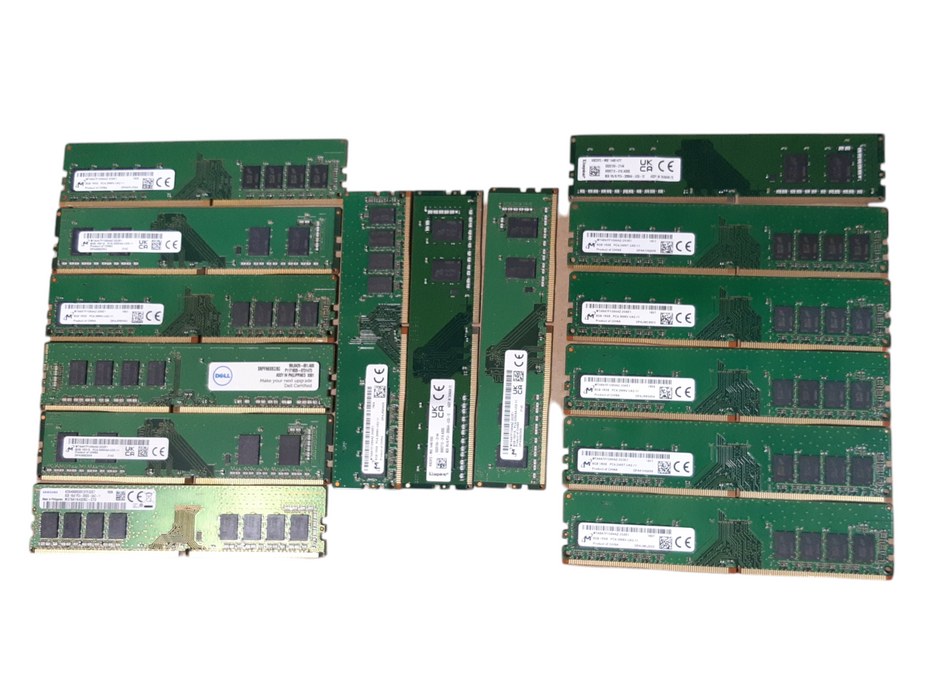 Lot of 60x, Assorted 8GB DDR4 Desktop RAM