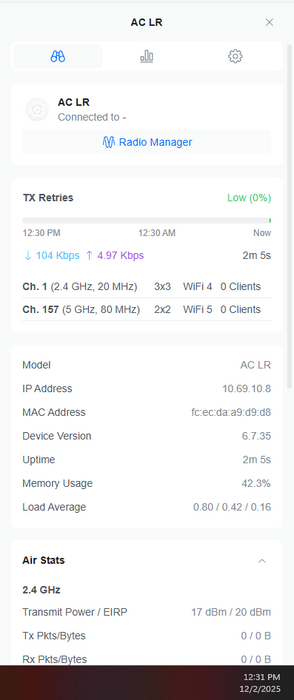 Ubiquiti UniFi UAP-AC-LR | Indoor Long Range AC Access Point Q)