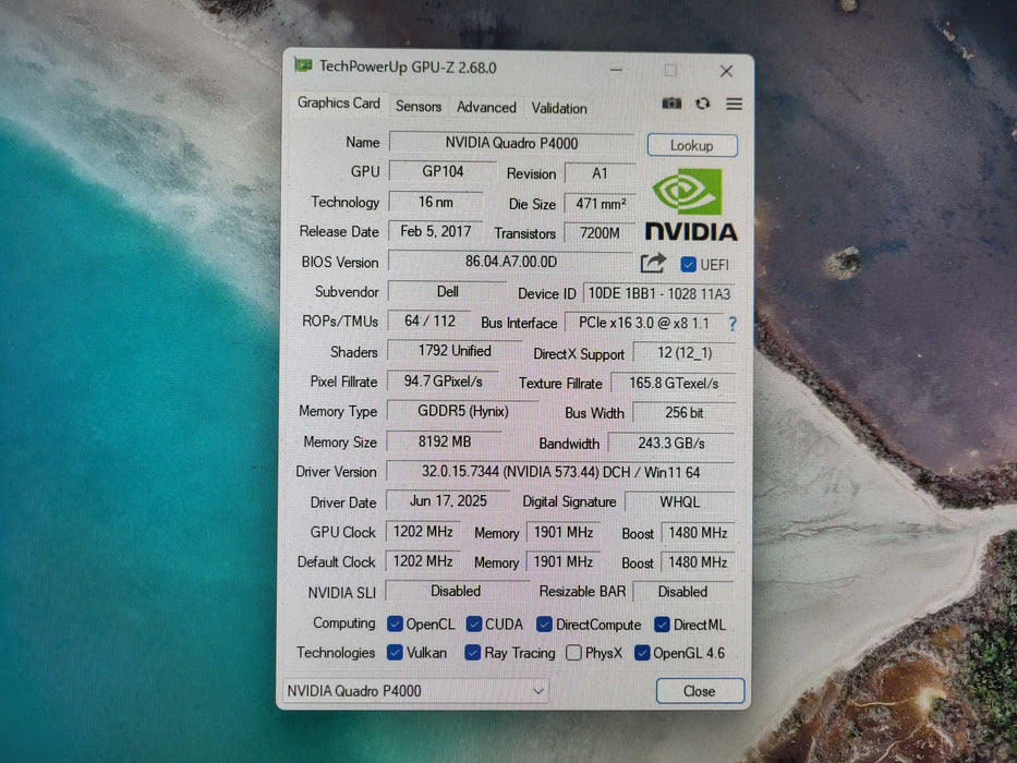 NVIDIA Quadro P4000 8GB GDDR5 Graphics Card | 4xDisplay Port Q$