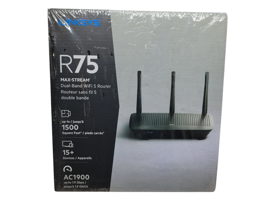 NEW Linksys R75 MAX-STREAM Dual-Band WiFi 5 Router v3 (EA7500V3-CA) %