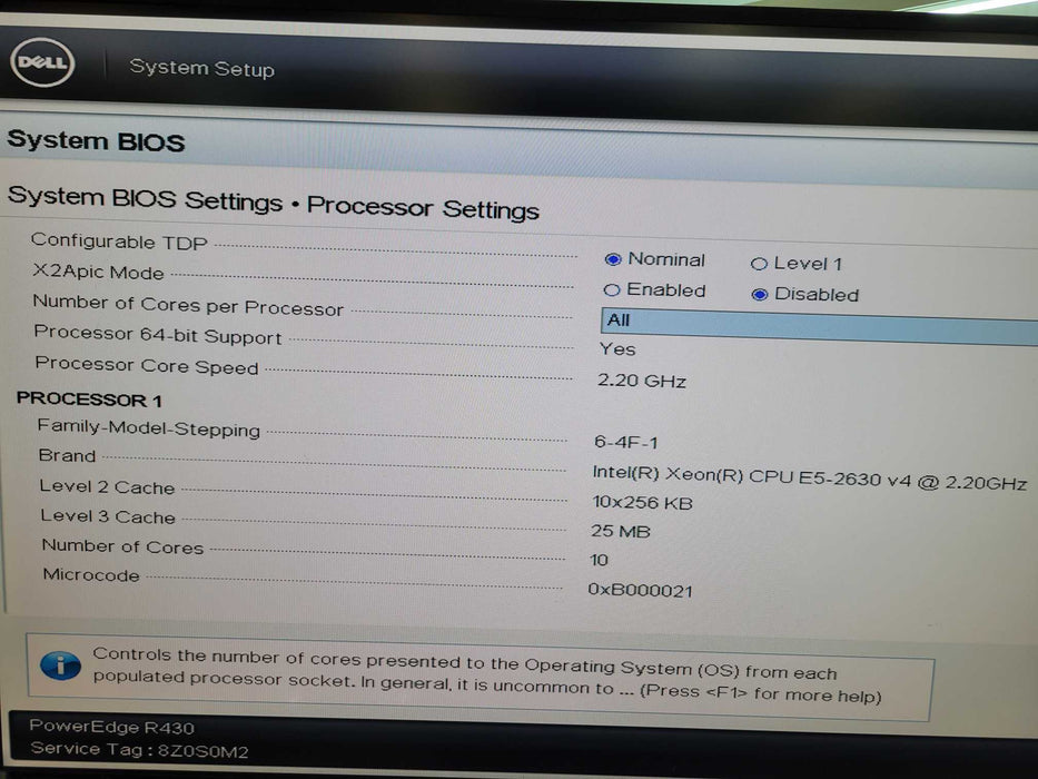 Dell PE R430 - Xeon E5-2630 v4 32GB DDR4 NO HDD PERC H730 Mini 2x550W