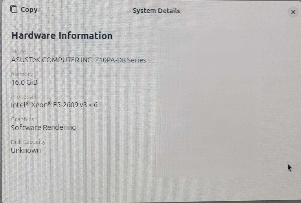 Asus Z10PA-D8 | Xeon E5-2609 v3 1.90GHz 16GB DDR4 | NO HDD