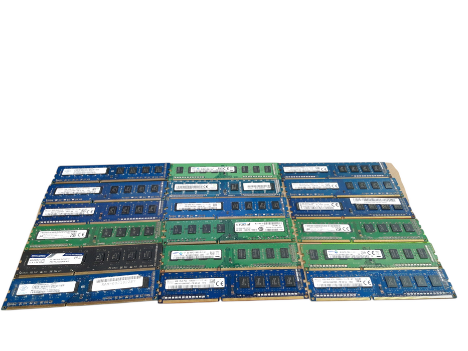 Lot of 144x Various brands DDR3 4GB, Desktop RAM