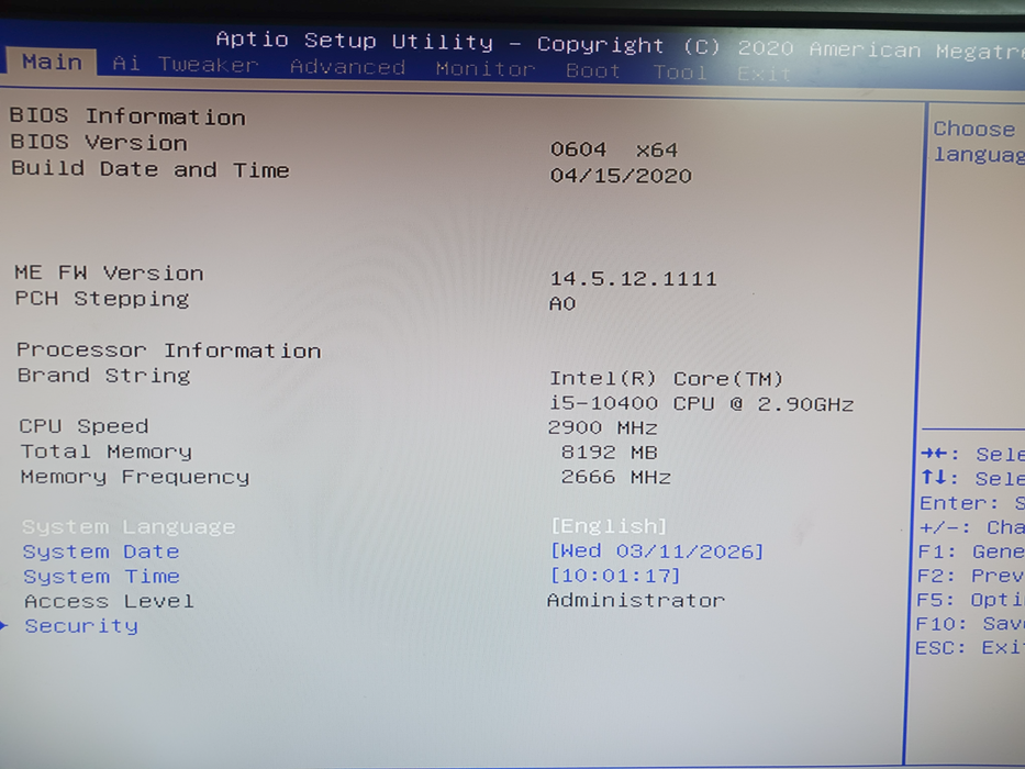 Antec Tower Desktop Asus B460M-C Intel i5-10400 8GB DDR4 No HDD