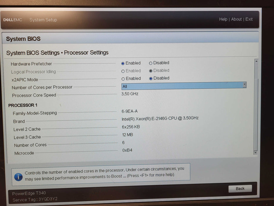 Dell PowerEdge T340 | Xeon E-2146G @3.50GHz 16GB DDR4  $