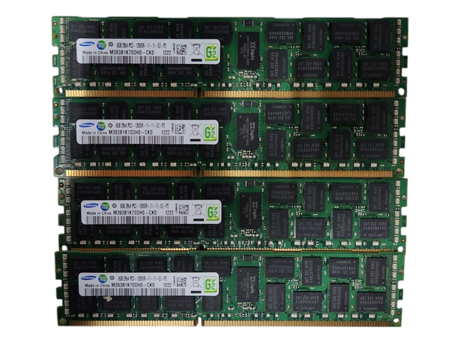 Lot of 4x Samsung 8GB 2Rx4 PC3-12800R-11, DDR3, Server Ram