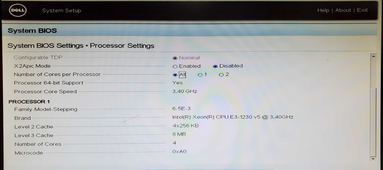 Dell PowerEdge R230 - Xeon E3-1230 v5 4GB DDR4 H330 - No HDD