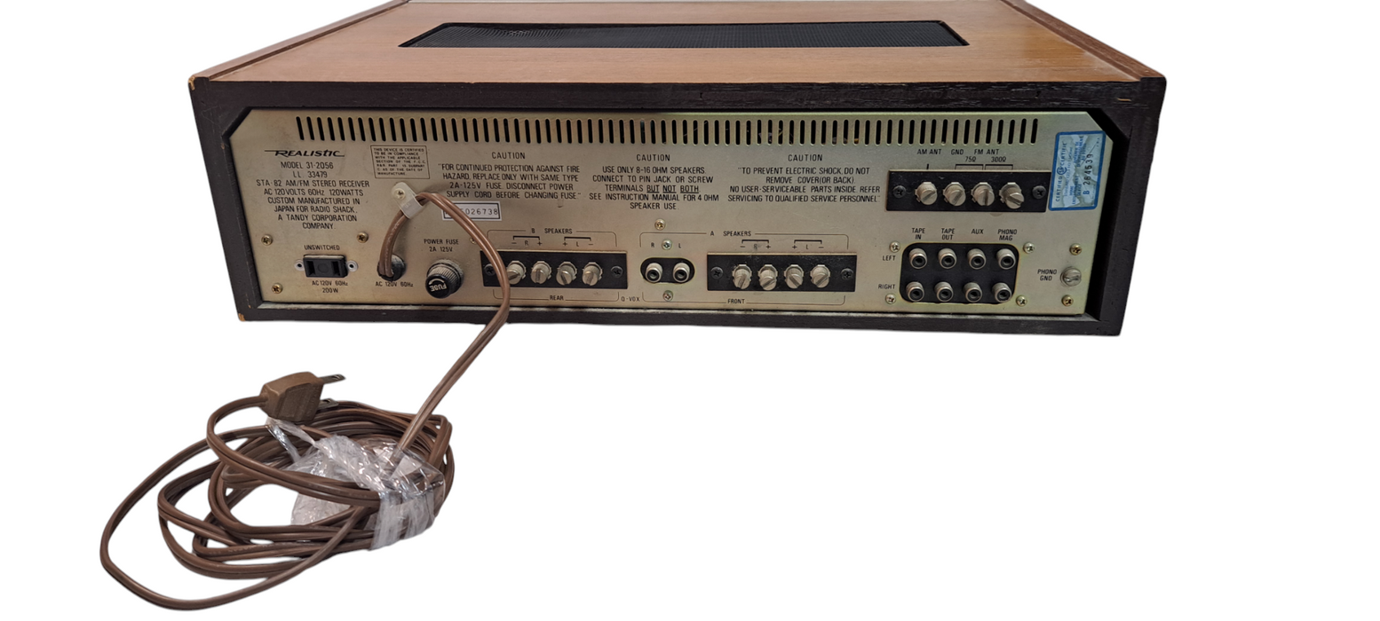 Vintage Realistic STA-82 AM/FM Stereo Receiver Made in Japan