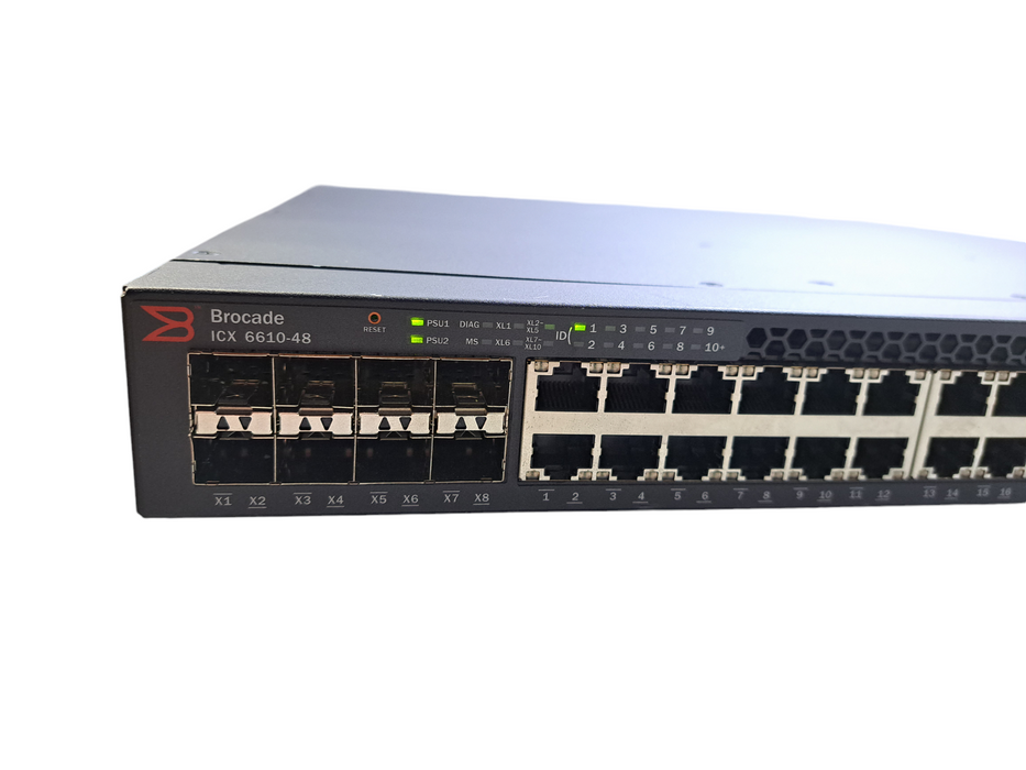 Brocade ICX6610-48-I | 48-Port Gigabit, 8x SFP Layer 3 Switch | B-F Airflow