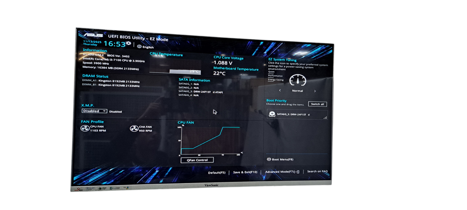 Custom PC i3-7100|16GB DDR4 RAM|256GB SSD|H110M-E|500W